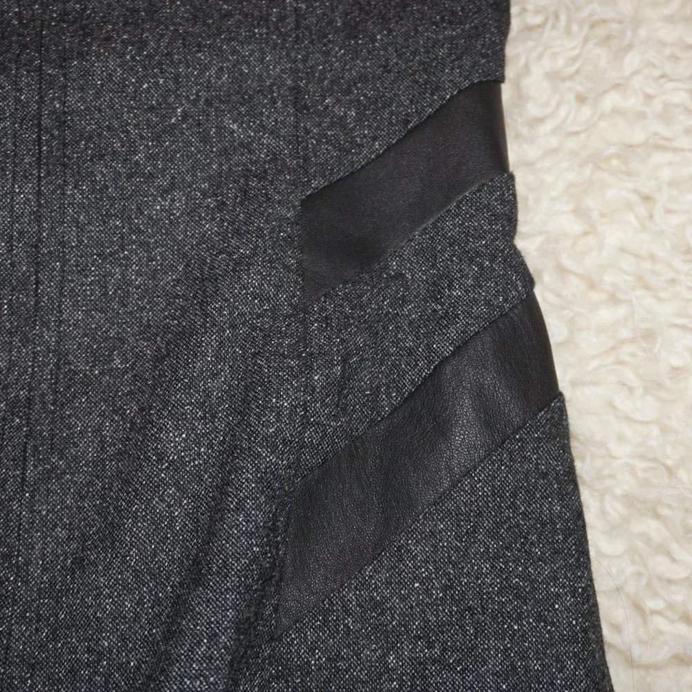 Rebecca Taylor Lamb Trim Silk/Wool Tweed Dress 6 - Picture 14 of 15